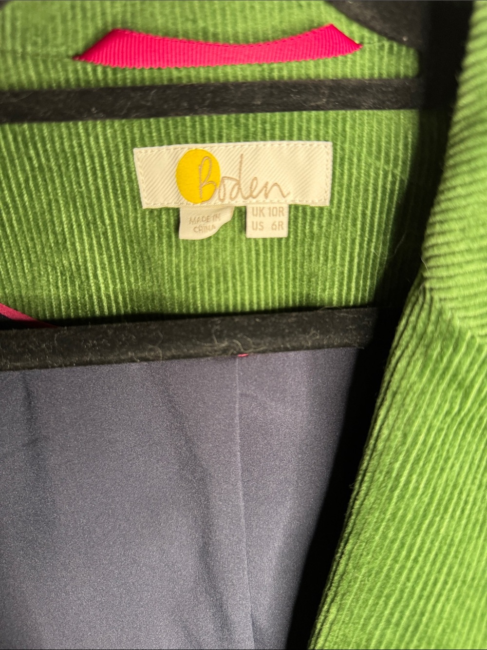 Boden Marylebone Green Cord Blazer Size 6 - Picture 5 of 10